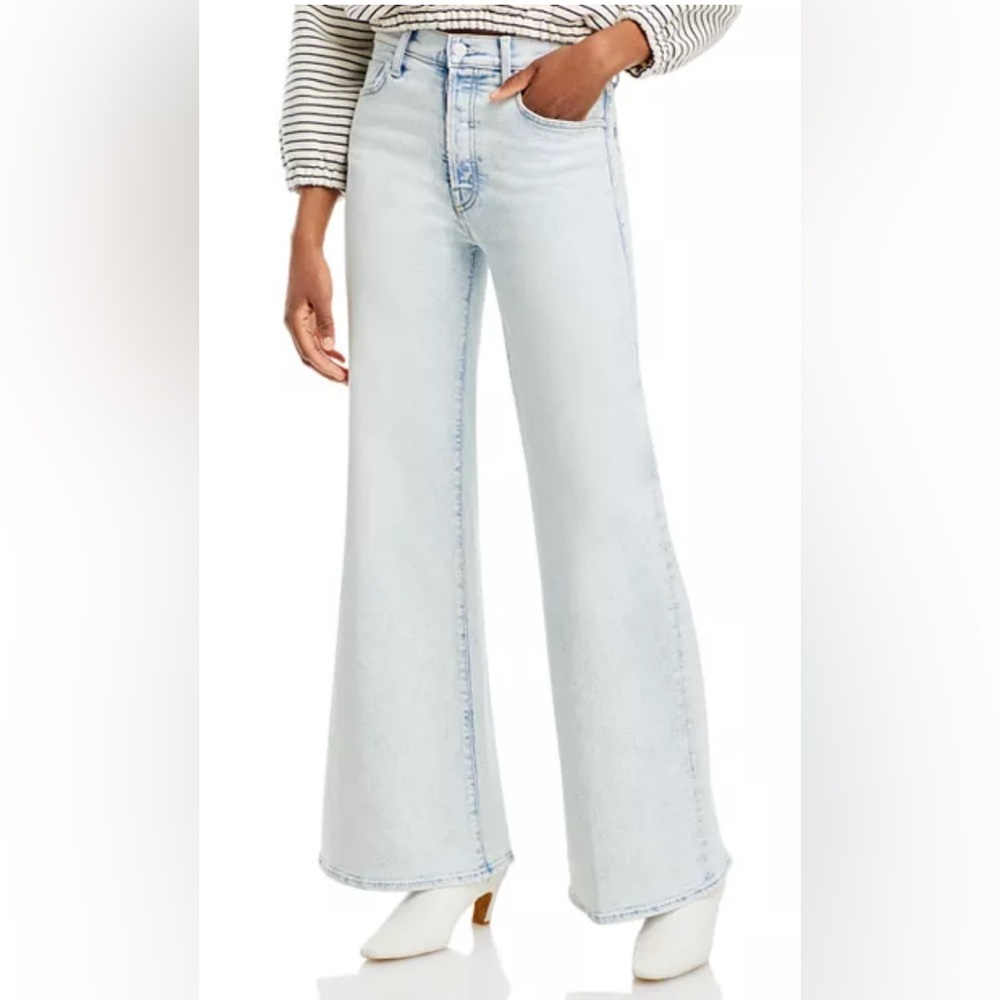 MOTHER Light Blue Flare & Wide Leg Jeans